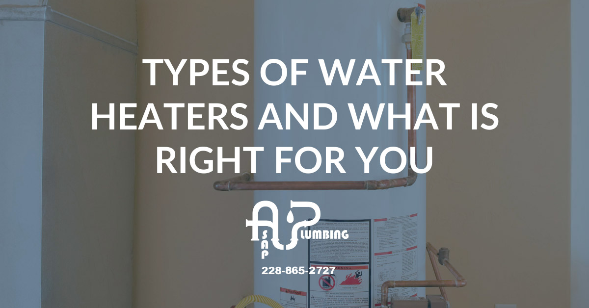Types of water heaters and what is right for you