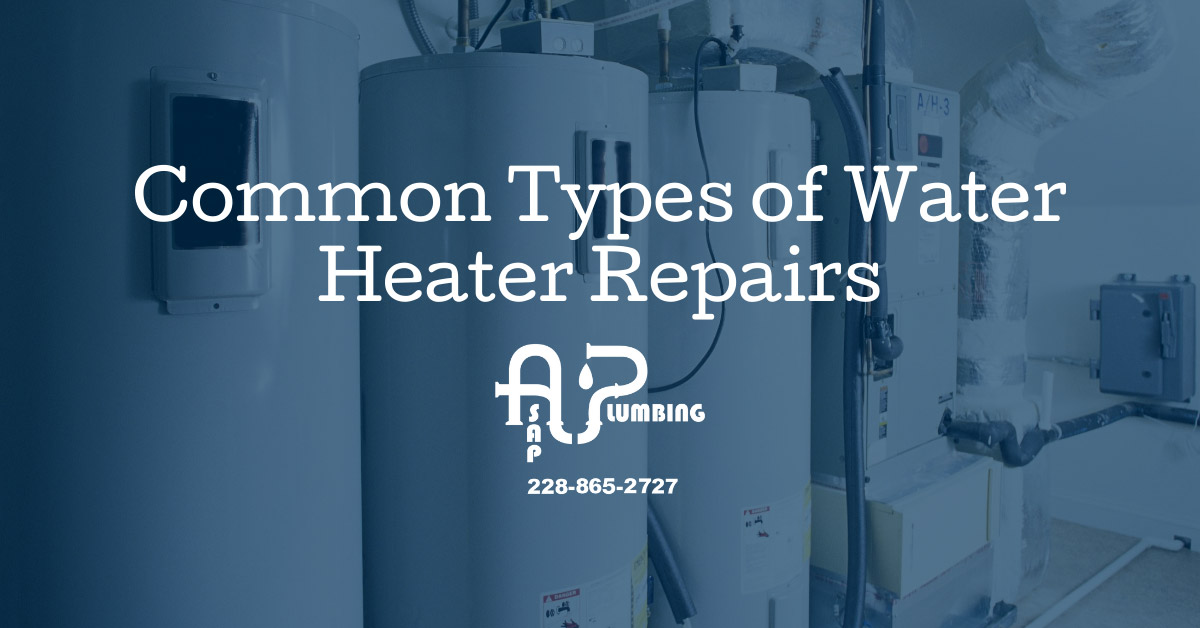 Common Types of Water Heater Repairs