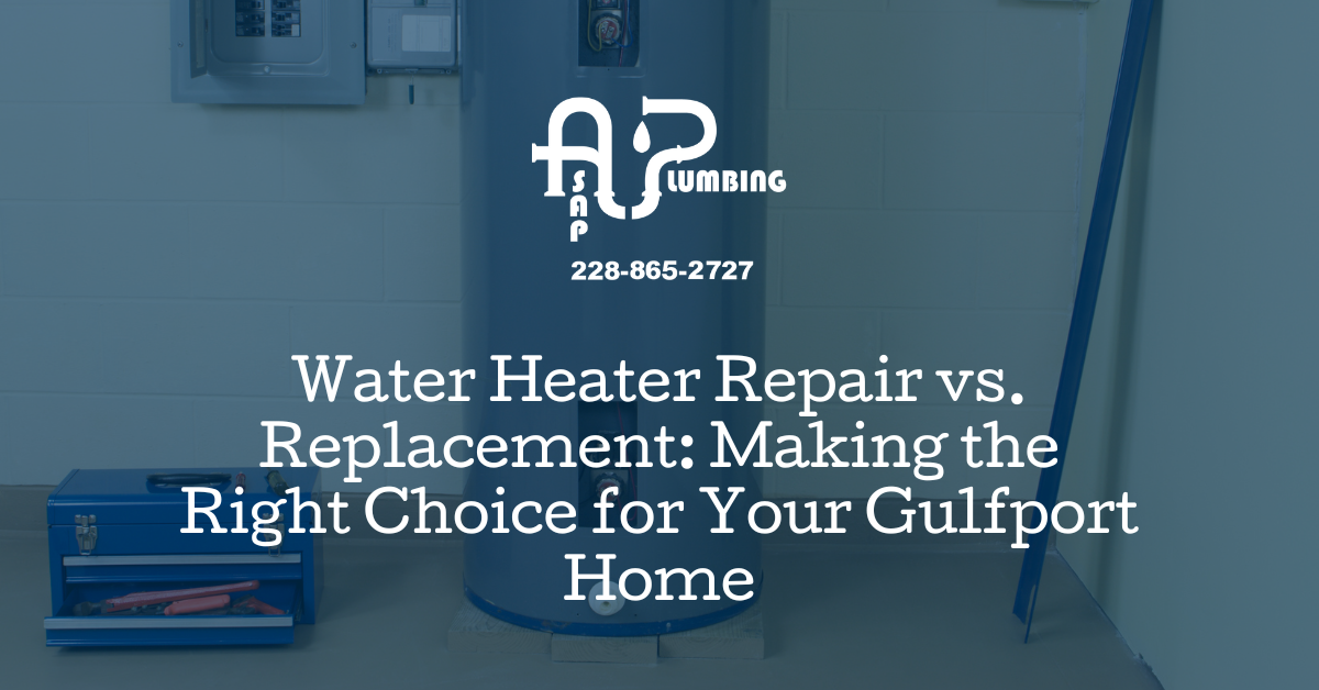 Water heater repair vs replacement options for Gulfport homes