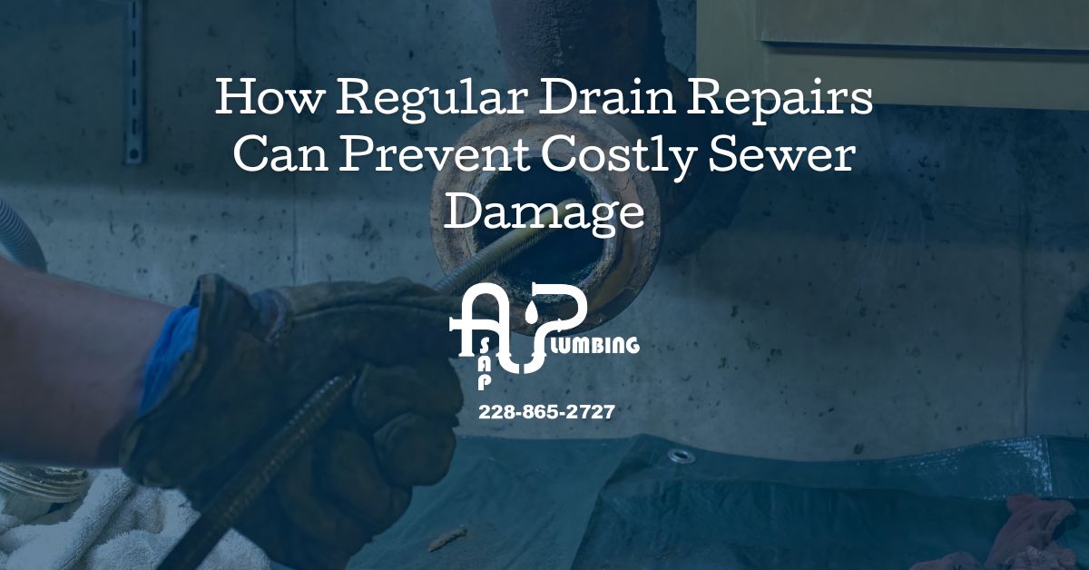 Technician performing professional drain repair in Gulfport MS to prevent sewer line damage