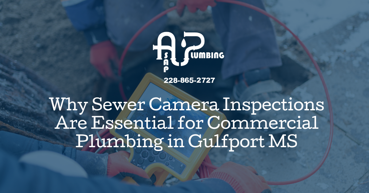 Sewer camera inspection for commercial plumbing in Gulfport MS