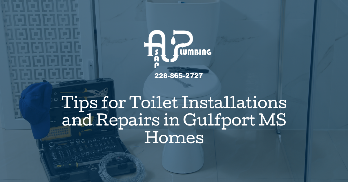 Toilet installation and repair in a Gulfport MS home