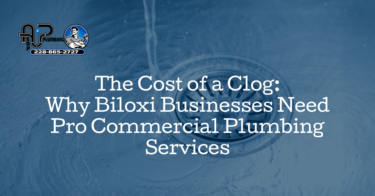 Commercial sink with flowing water illustrating professional commercial plumbing services in Biloxi MS