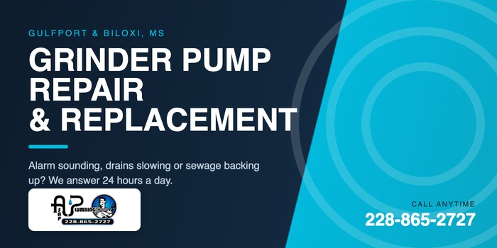 ASAP Plumbing grinder pump repair and replacement in Gulfport and Biloxi MS